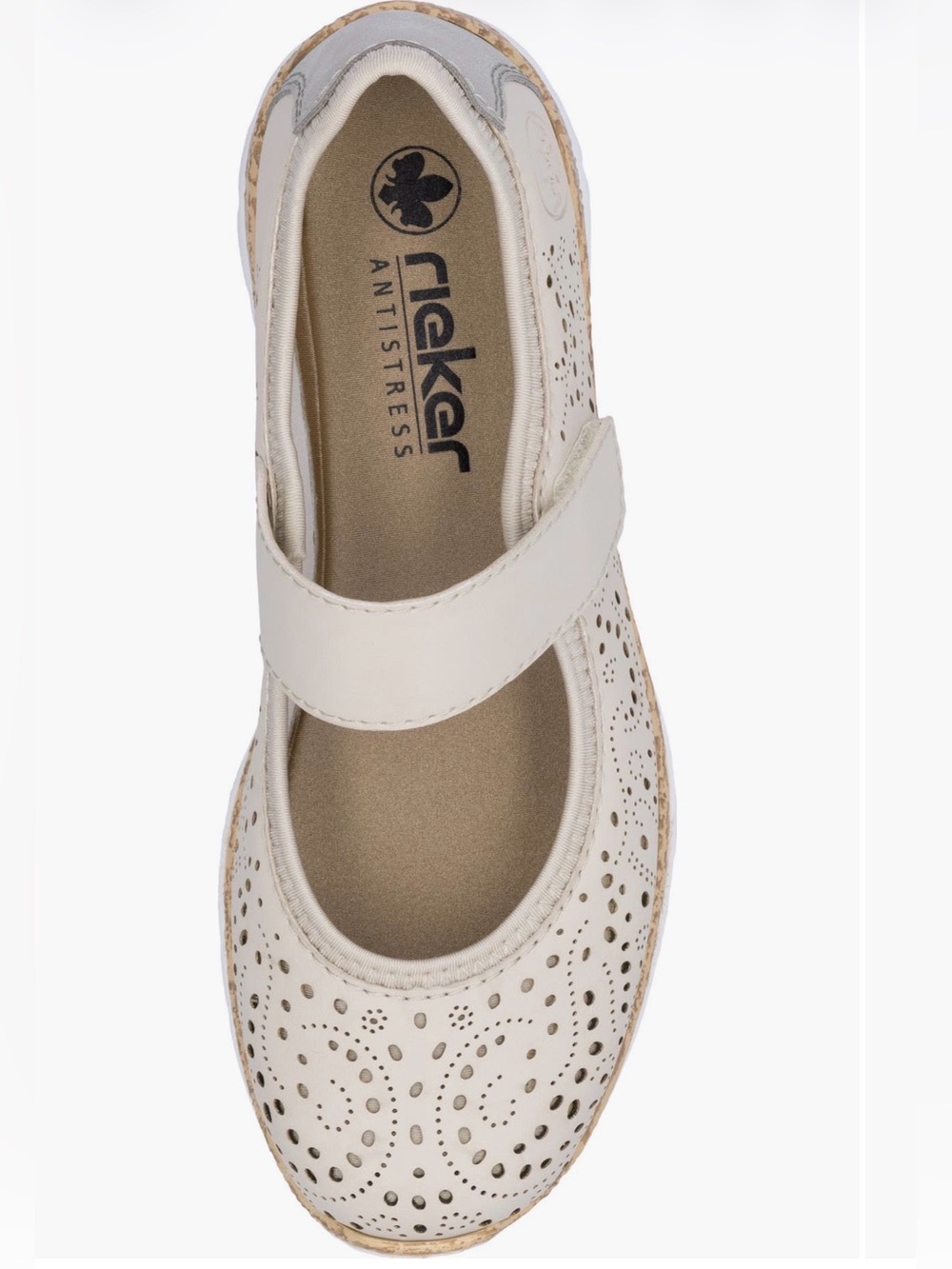 Rieker Nikita 99 Mary Jane Sneakers in the Perle/Cement colorway